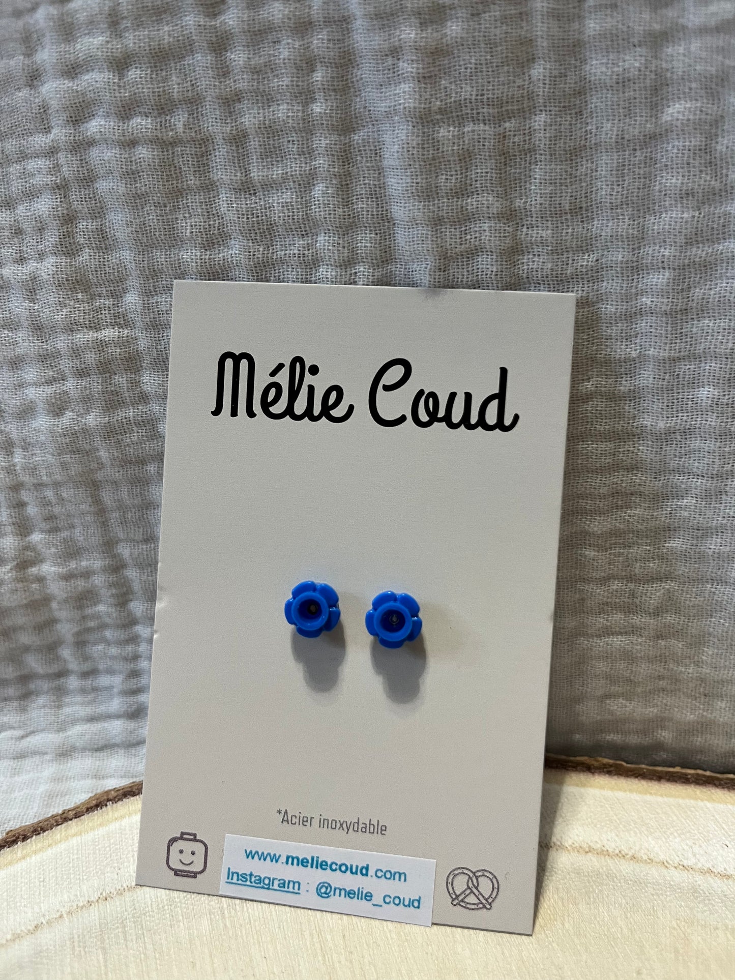 Boucles d’oreilles puces fleurs