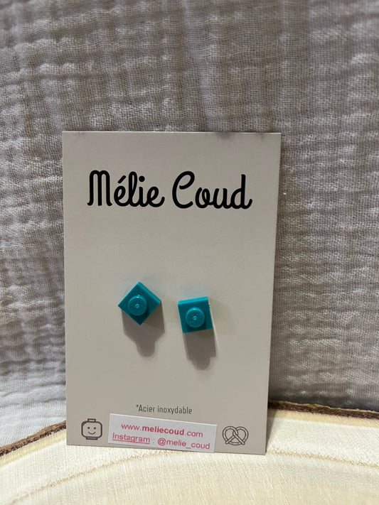 Boucles d’oreilles puces briques