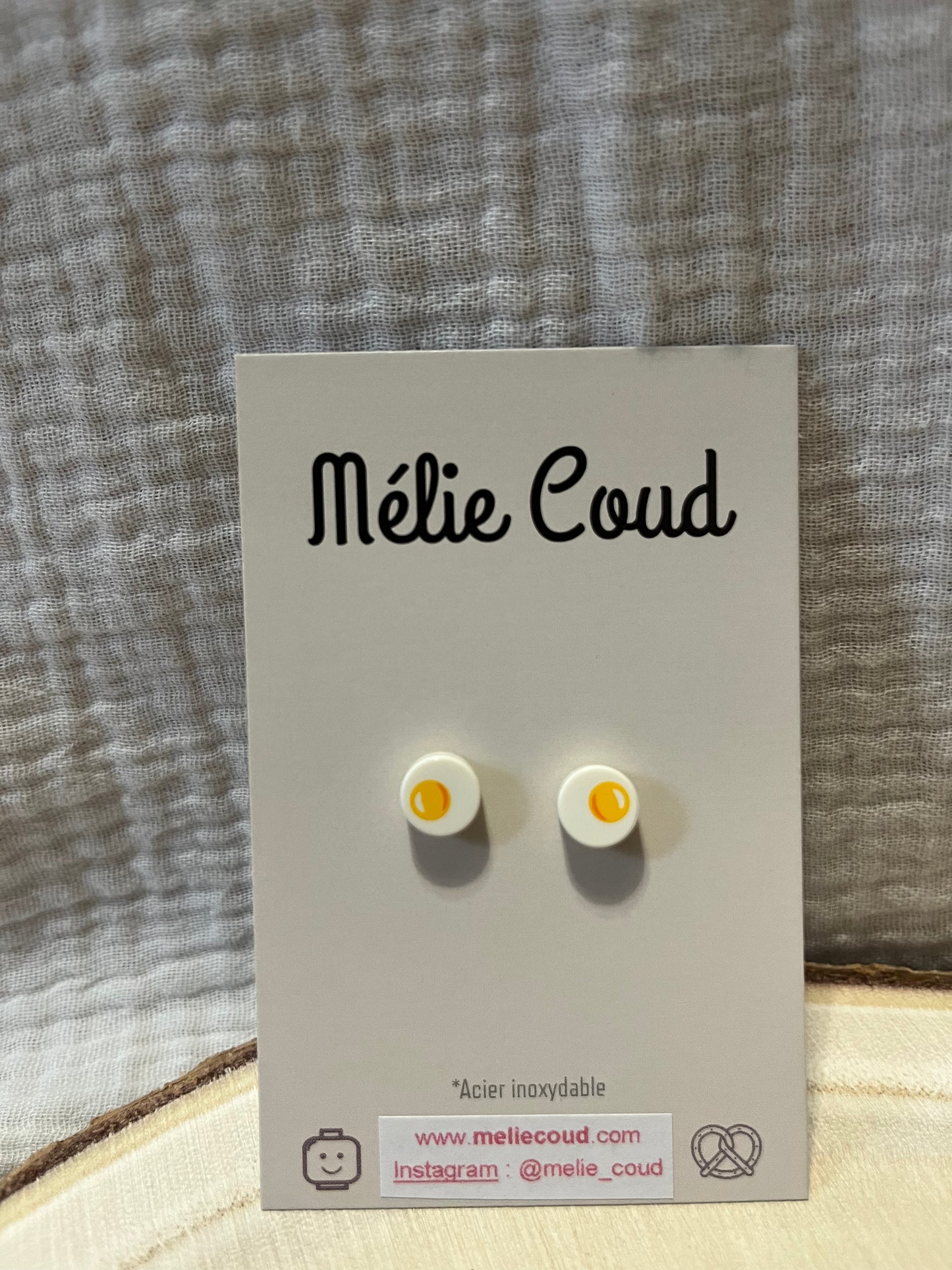 Boucles d’oreilles puces œufs