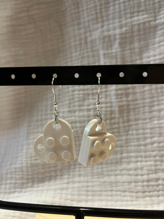 Boucles d'oreilles pendantes coeurs