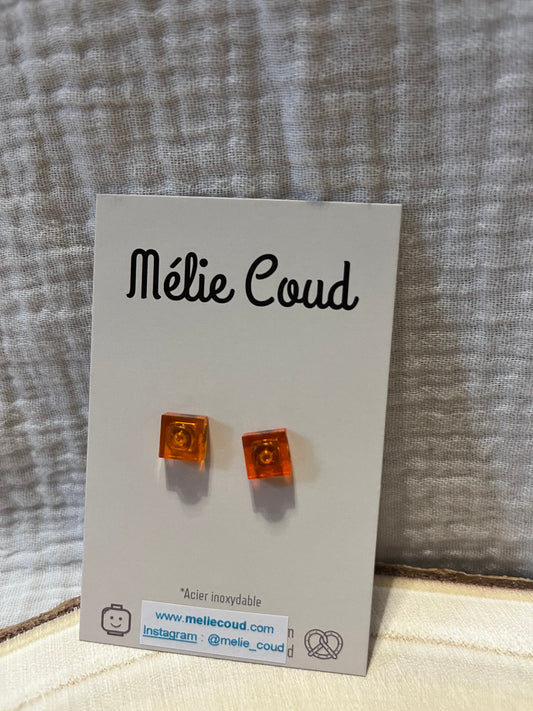 Boucles d’oreilles puces briques