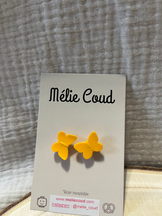 Boucles d’oreilles puces papillons