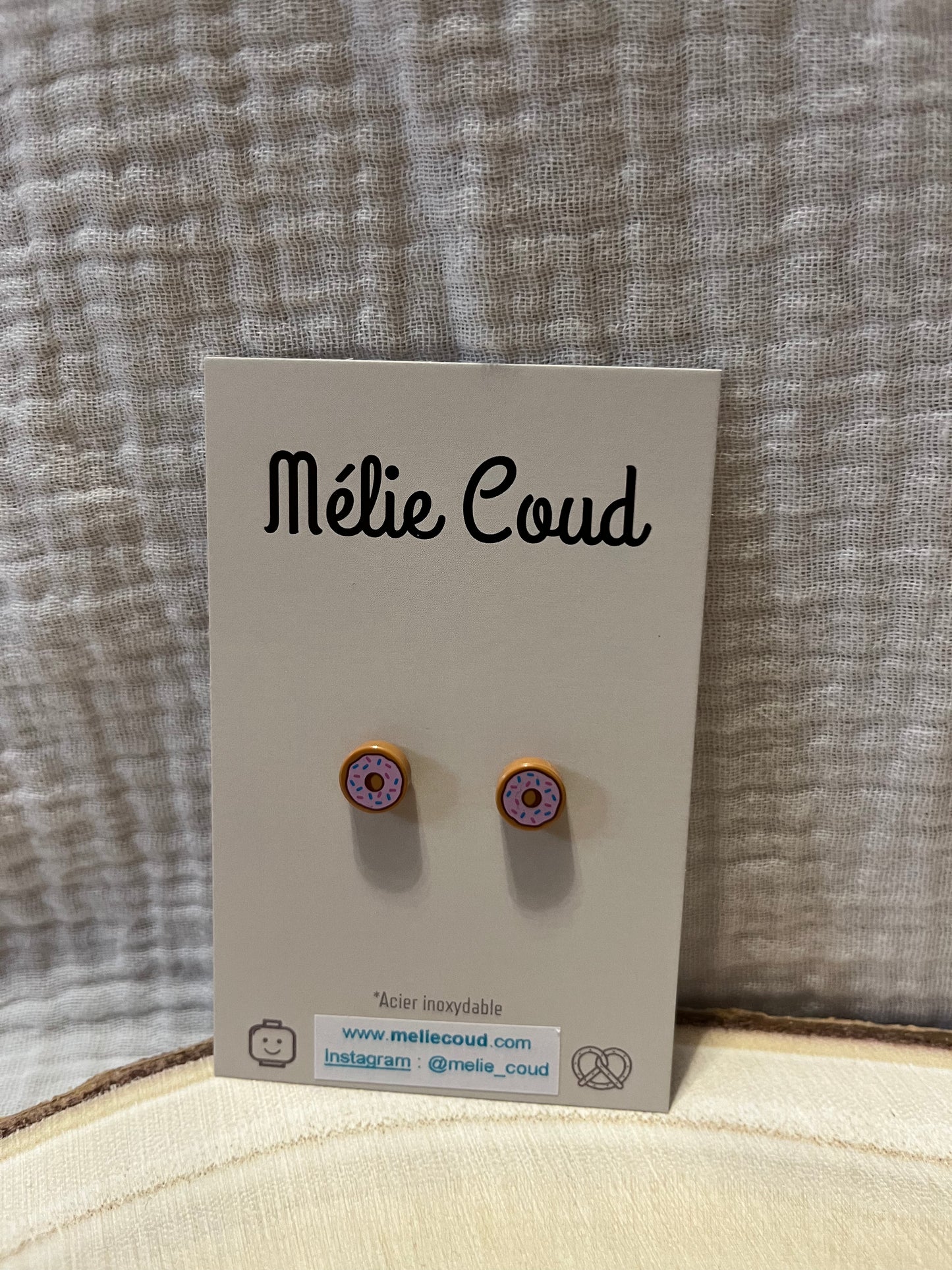 Boucles d’oreilles puces donuts