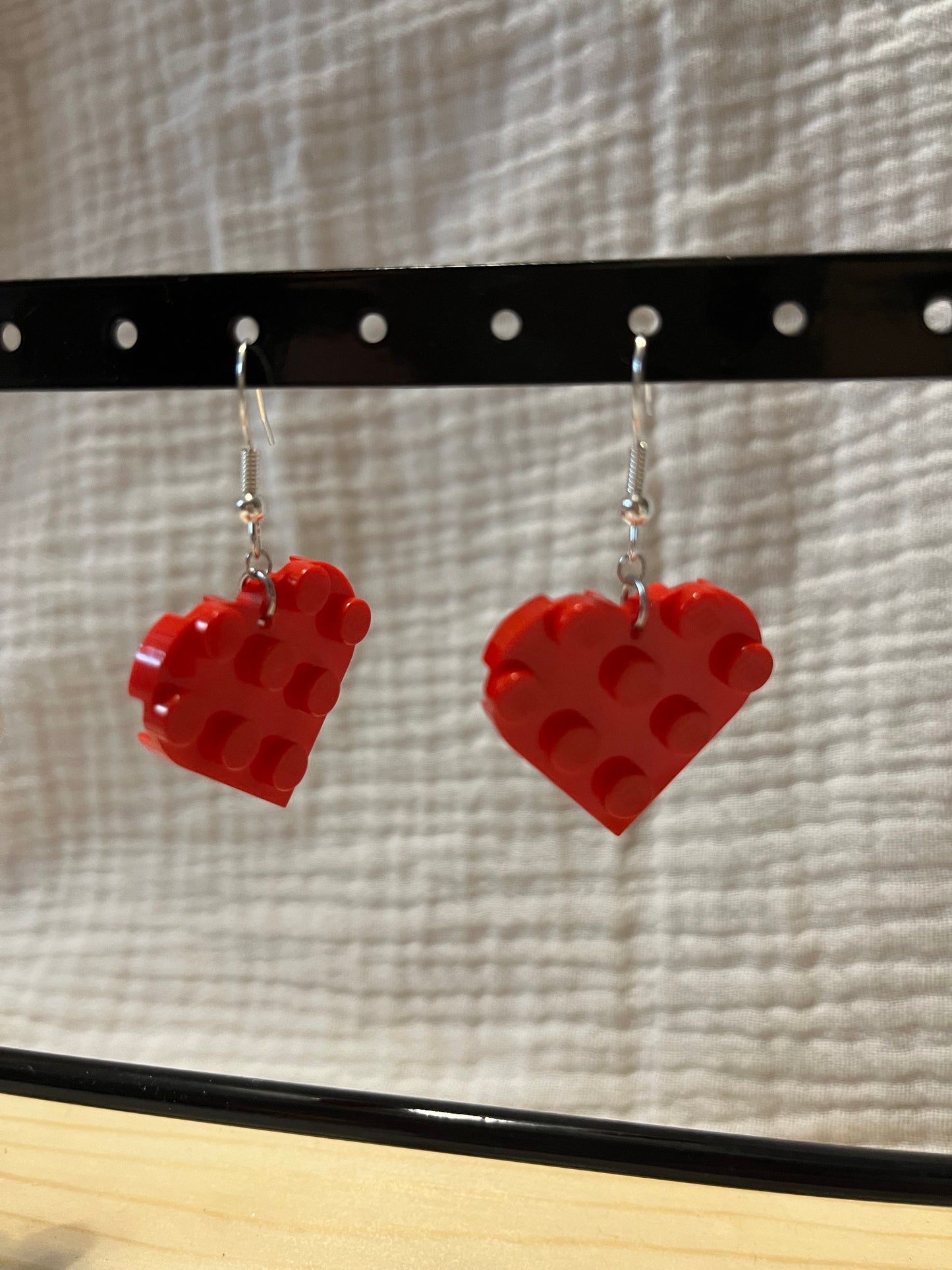 Boucles d'oreilles pendantes coeurs