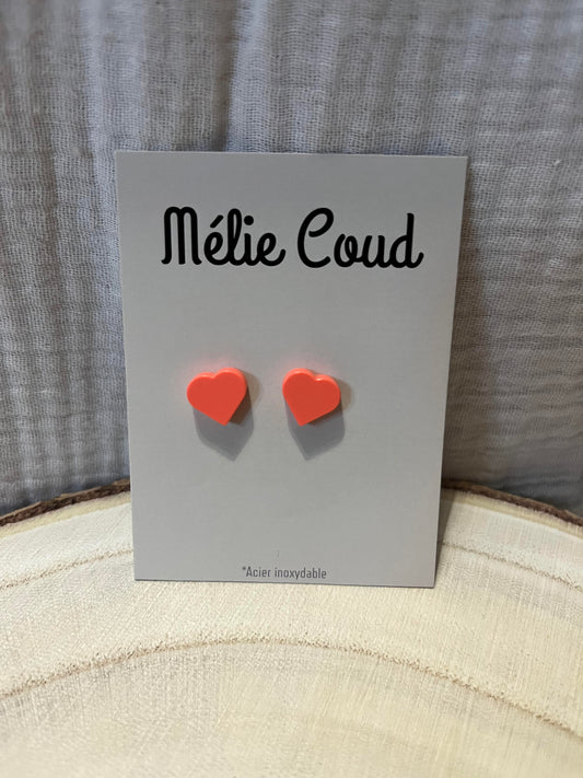 Boucles d’oreilles puces coeur