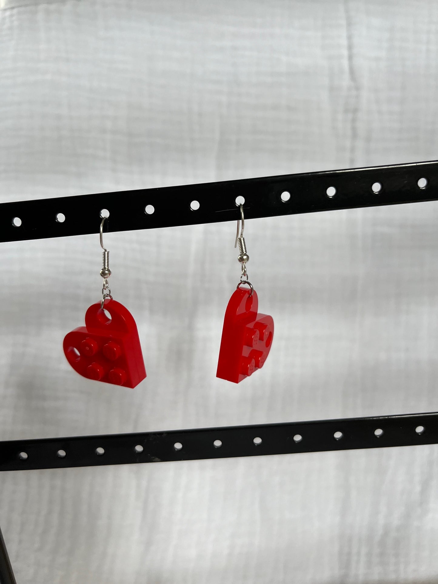 Boucles d'oreilles pendantes coeurs